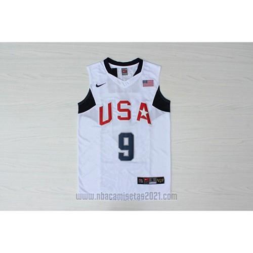 Camiseta USA 2008 Wade #9 Blanco